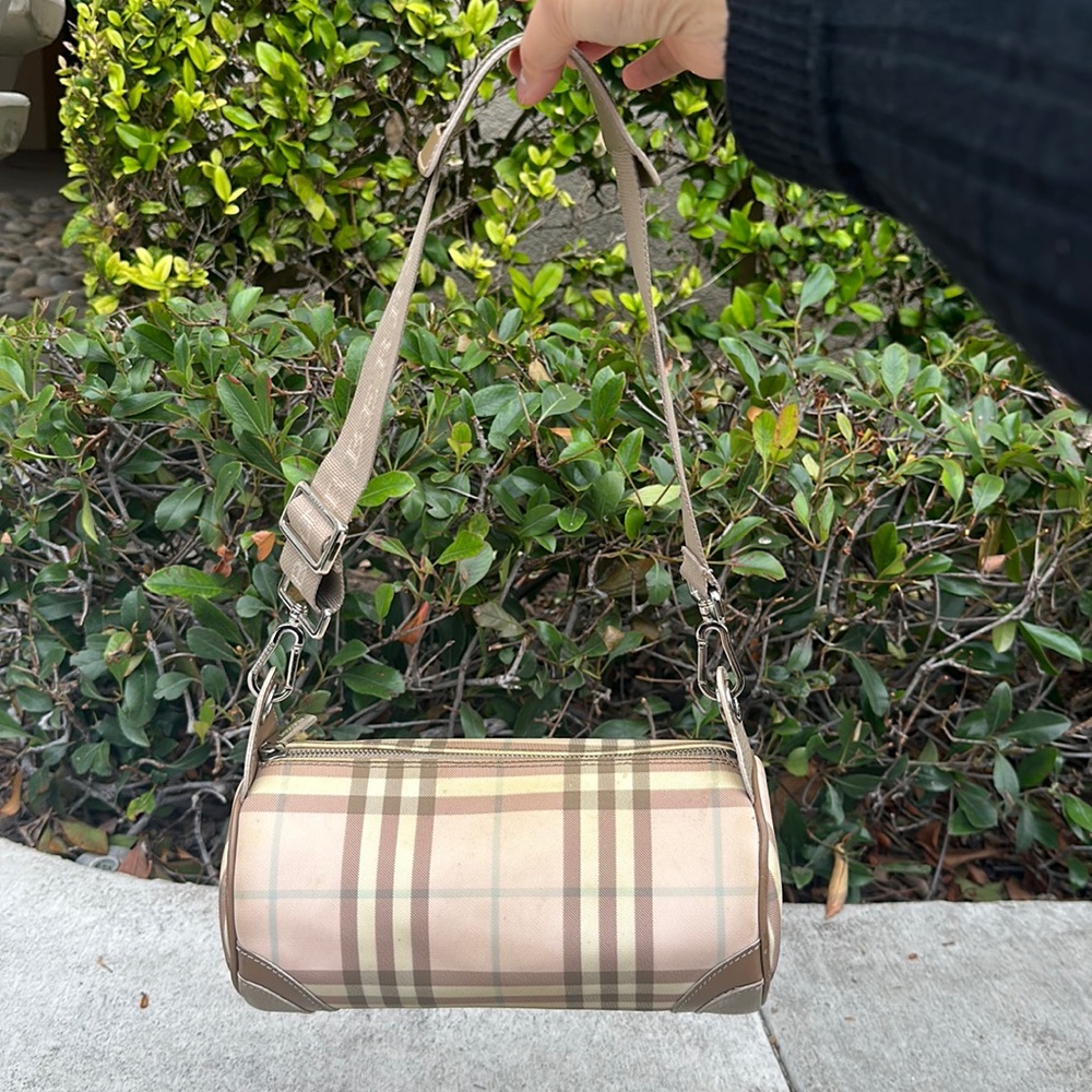 Burberry Pink Nova Check Barrel Shoulder bag + matching wallet